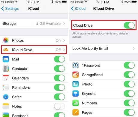 turn on icloud drive 1