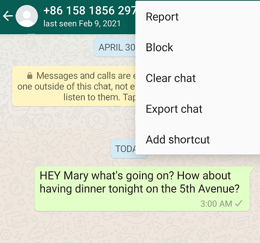 whatsapp export chat android