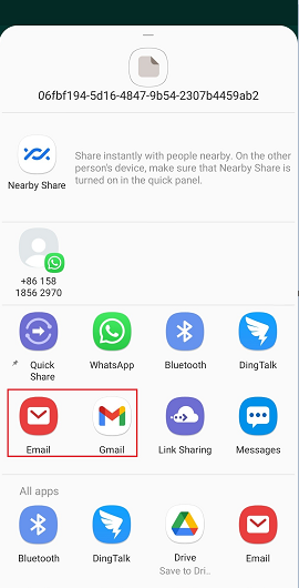 whatsapp save chats via email on android