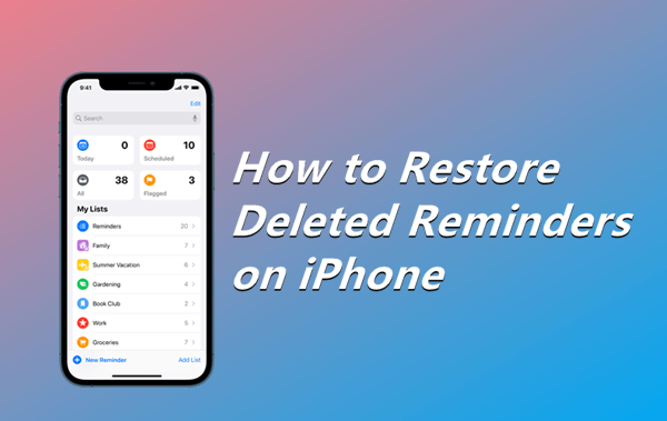 how to restore reminders on iPhone