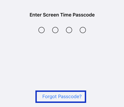 forgot passcode