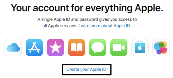 create a new apple account