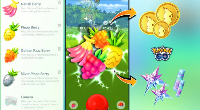 use berries in Pokémon GO
