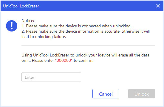 confirm unlocking your device