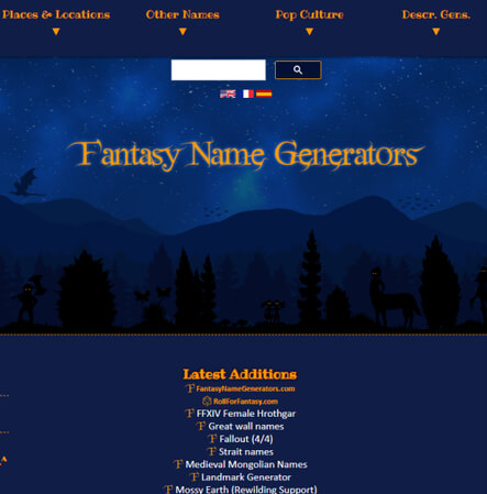 fantasy name generators 英文網名生成器