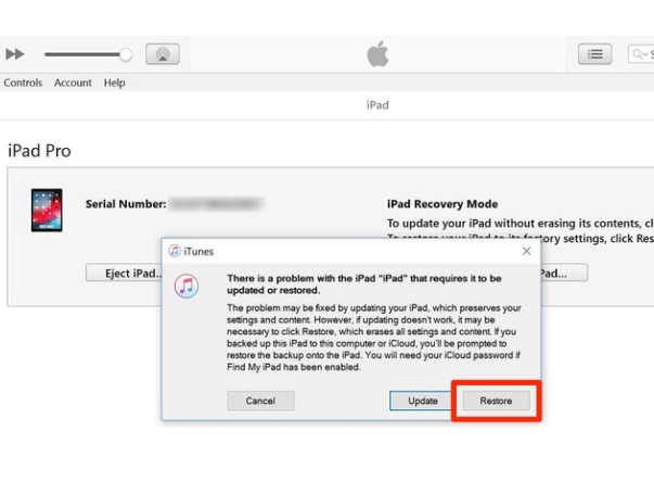 用 itunes 恢復有 home 鍵的 ipad 突然黑屏