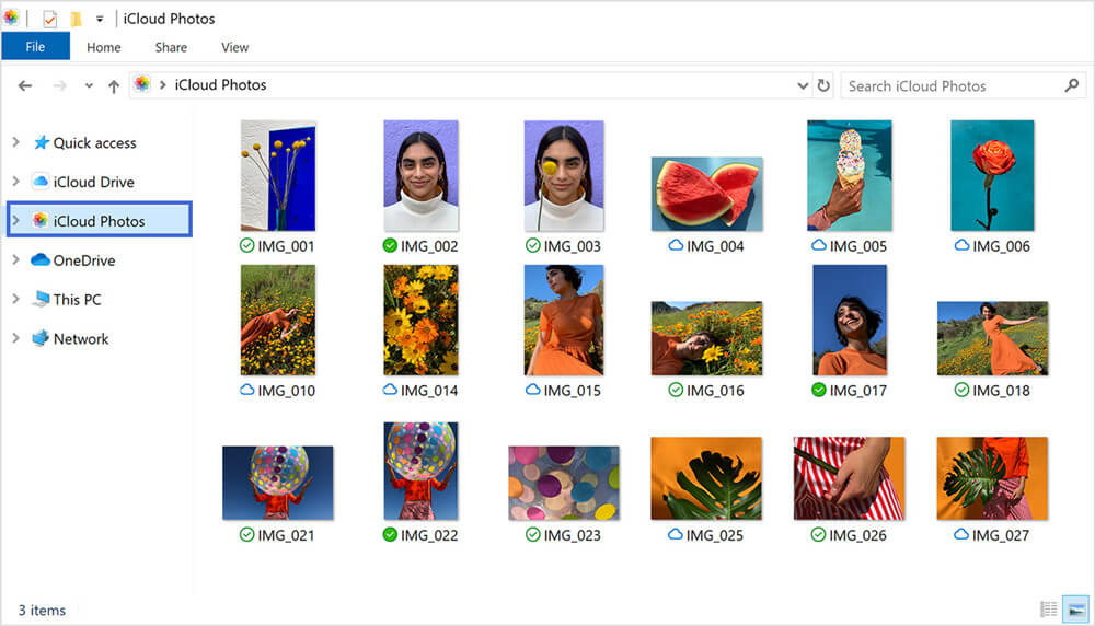 check iCloud photos on Windows