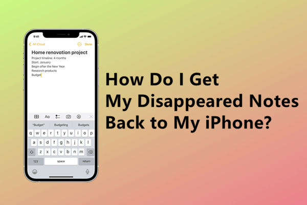 iPhone notes disappeared