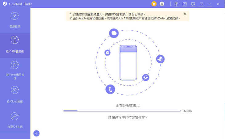 iFindit LINE 資料進行掃描