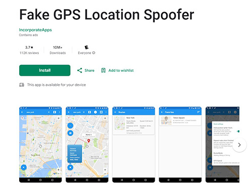 Fake GPS Location  Spoofer Free MH Now Android 飛人免費工具