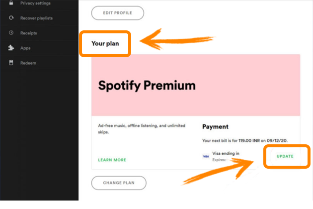 更新Spotify計劃