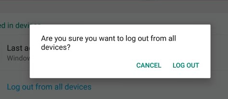 log out from all devices