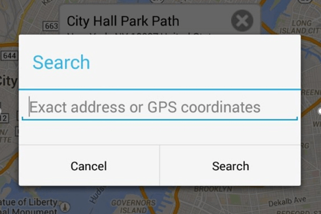 search in fake gps go